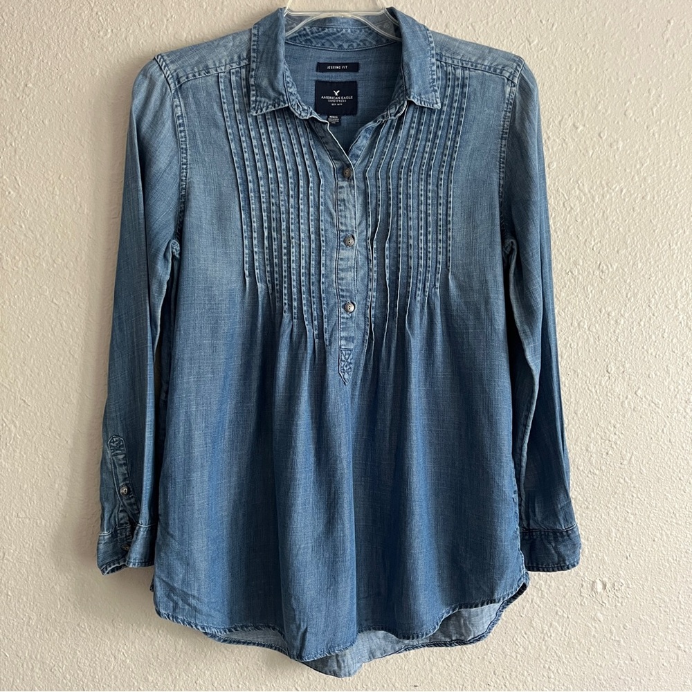 American Eagle chambray jogging fit tunic